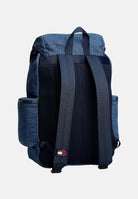 TOMMY JEANS Zaino Archive in denim blu per uomo e donna con logo AM0AM13812 1AF TOMMY JEANS 