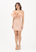 ELISABETTA FRANCHI Abito corto nude da donna con maxi ruche AB87962E2 EA1 ELISABETTA FRANCHI 