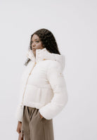 ELISABETTA FRANCHI Piumino cropped in velluto latte da donna PI82D56E2 DZ9 ELISABETTA FRANCHI 