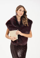 PATRIZIA PEPE Pellicciotto bordeaux da donna 8F0063E072 R871 PATRIZIA PEPE 