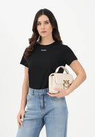 PINKO T-shirt a manica corta nera da donna con logo 100373A34F Z99 PINKO 