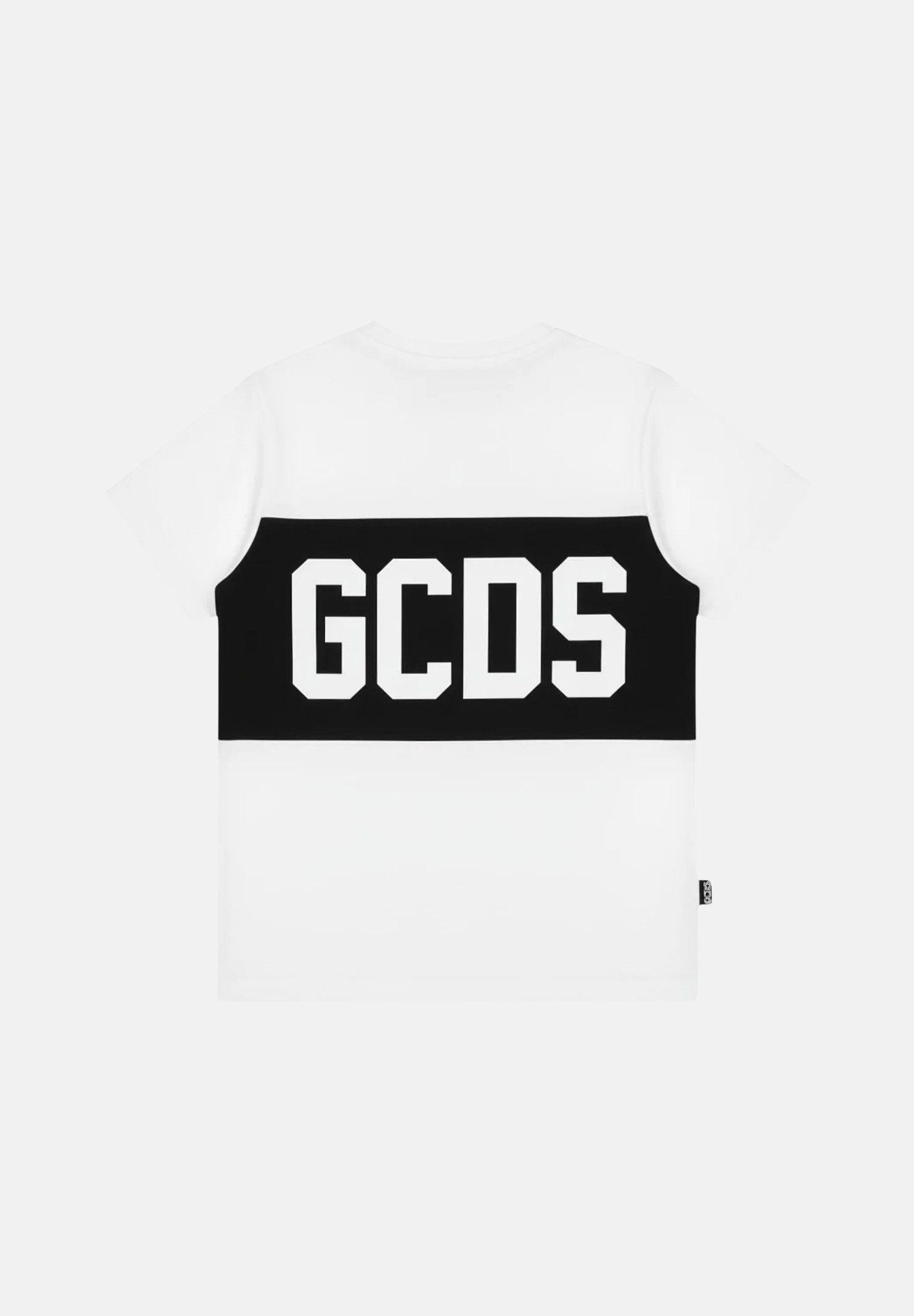 GCDS T-shirt a manica corta bianca per bambino e bambina con stampa logo GCDS Z0UKQC585J105 100B GCDS 