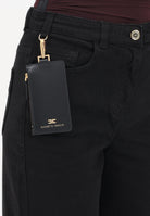 ELISABETTA FRANCHI Jeans in denim nero da donna con costruzione boyfriend PJ04D56E2 110 ELISABETTA FRANCHI 