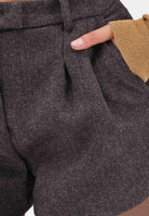 PATRIZIA PEPE Shorts marrone da donna a palloncino 2P1701A646 FG48 PATRIZIA PEPE 