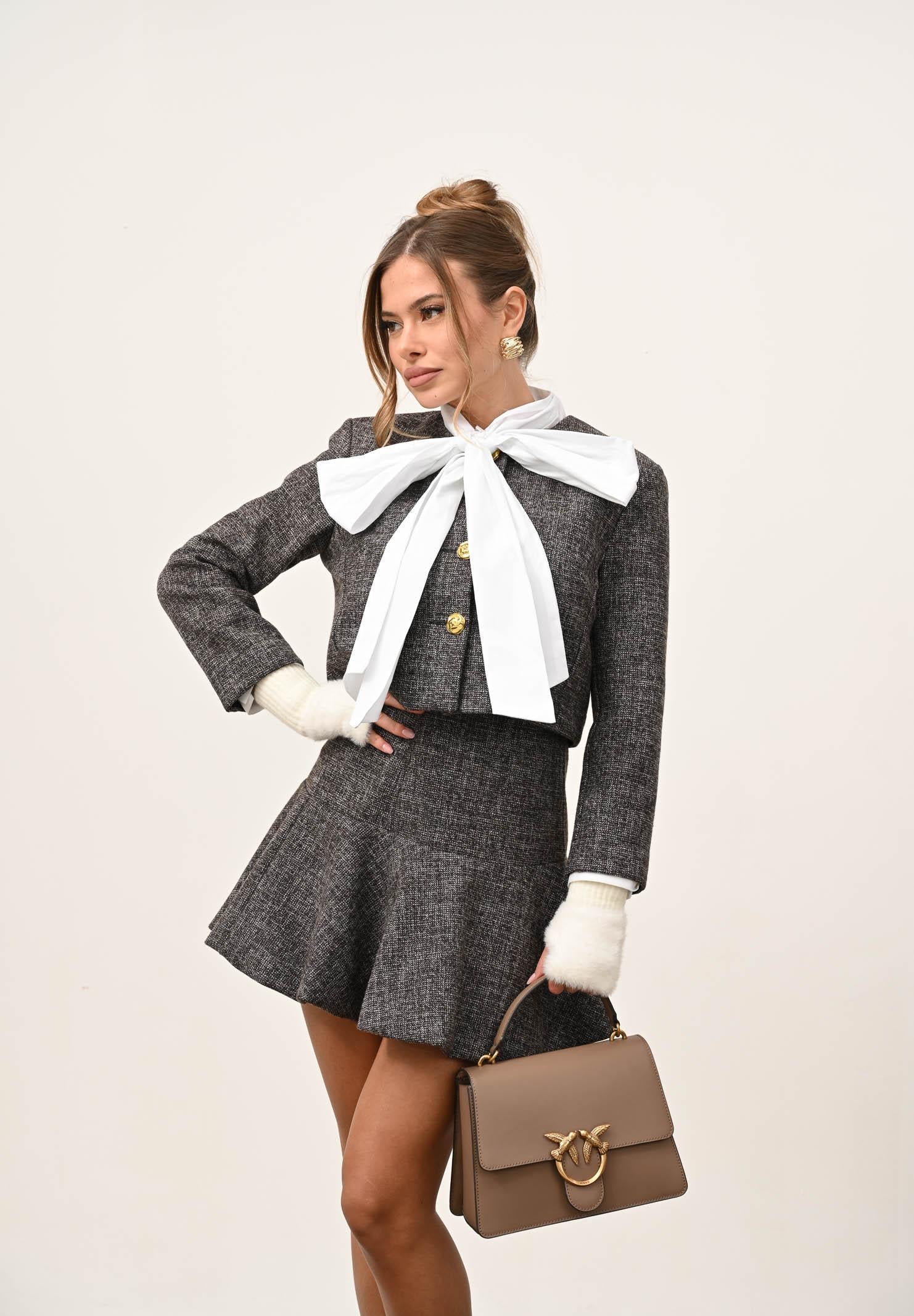 PINKO Giacca crop marrone da donna 105708A2QX ZM7 PINKO 