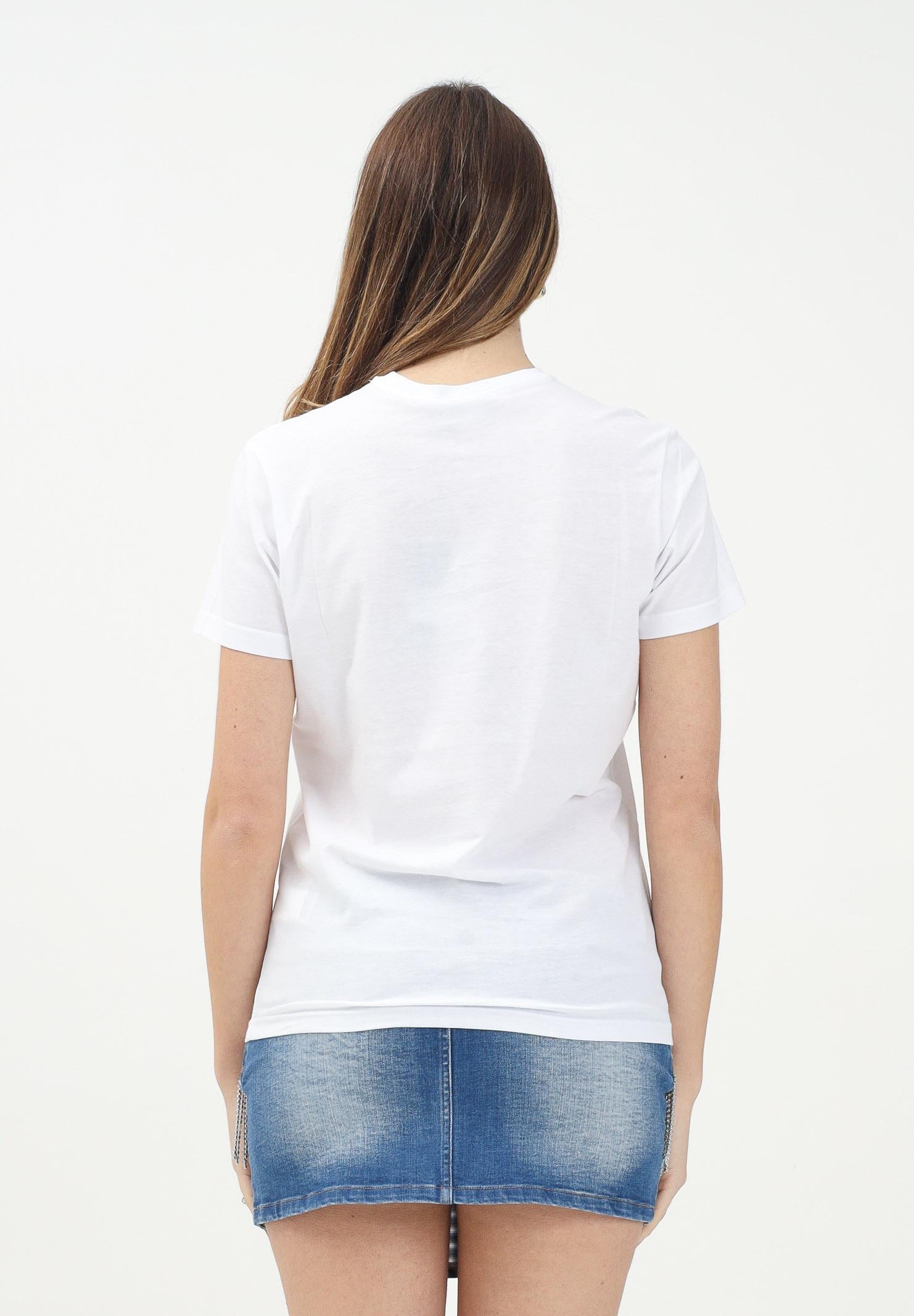DSQUARED2 T-shirt a manica corta bianca per donna, ragazzi e bambini con ricamo logo DQ2749D004G DQ100 DSQUARED2 