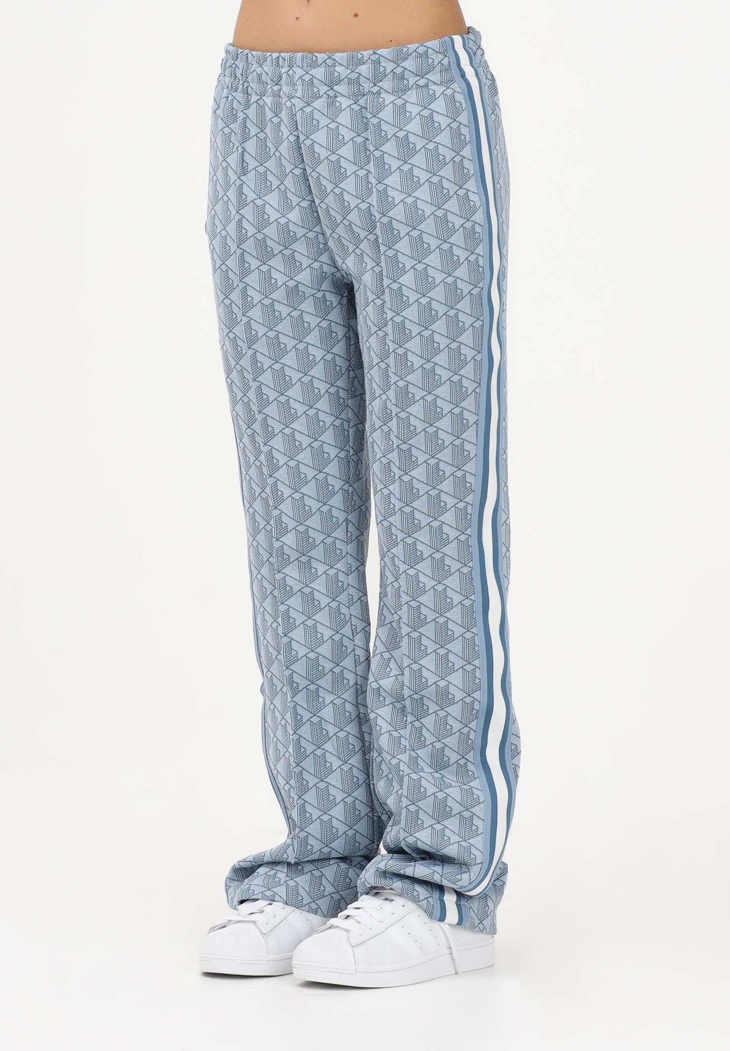 LACOSTE Pantalone sportivo azzurro da donna con motivo monogram XF9313 1QI LACOSTE 