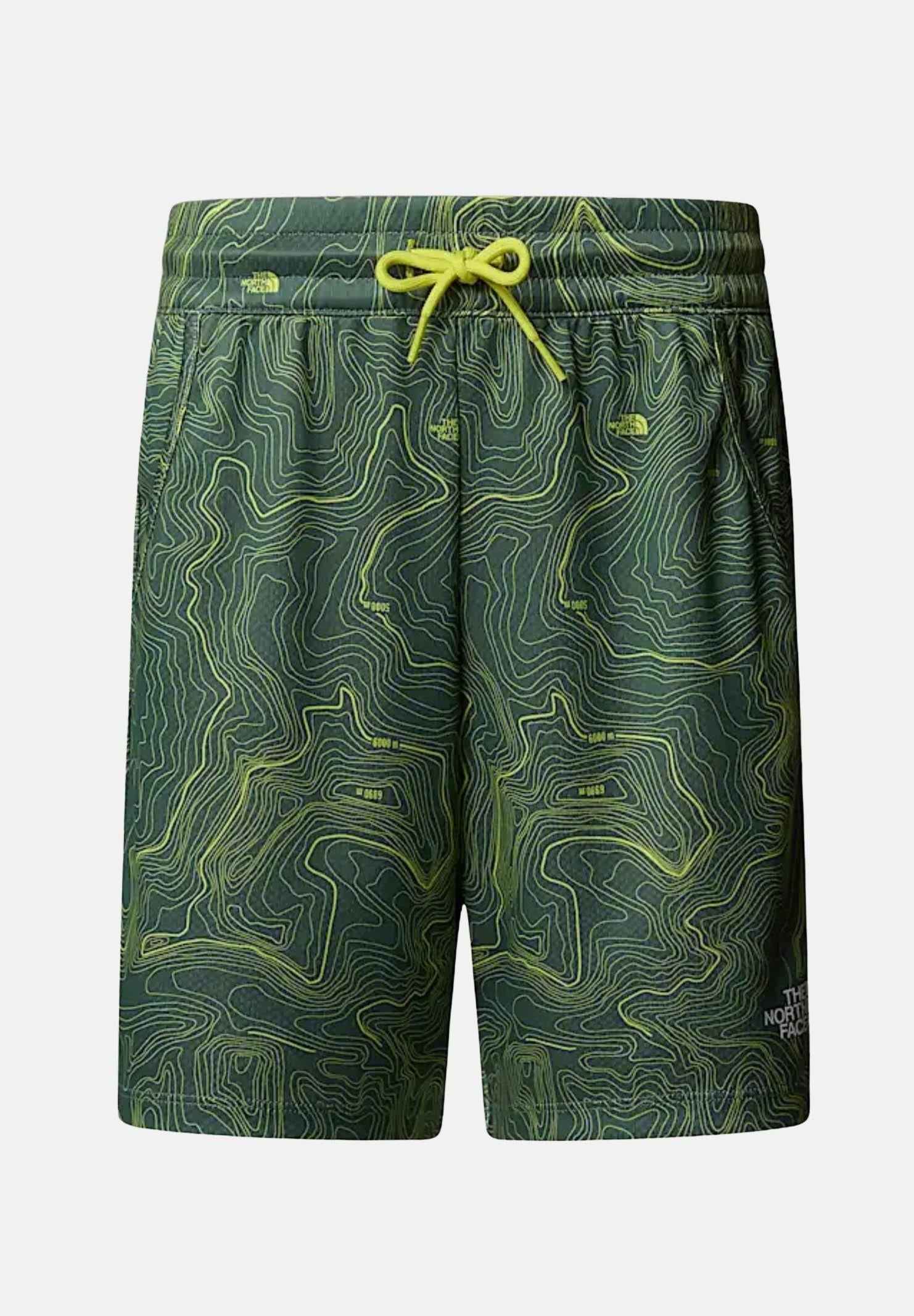 THE NORTH FACE Shorts sportivo Never Stop verde per bambino e bambina NF0A86U464T1 . THE NORTH FACE 