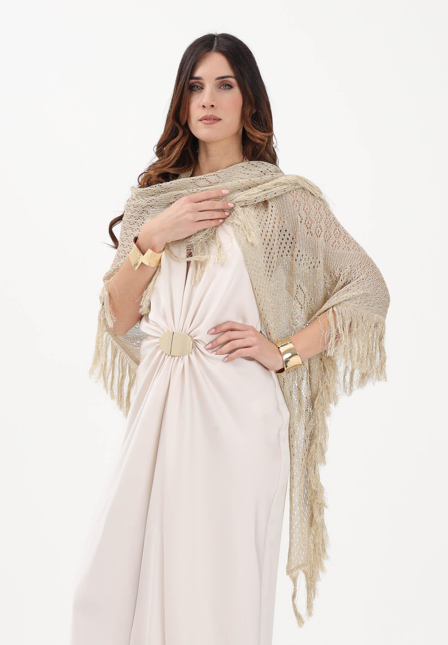 SIMONA CORSELLINI Stola oro da donna in maglia crochet P26CPSLO0201 V0118 SIMONA CORSELLINI 