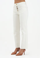 VICOLO Jeans Zoe in denim bianco da donna con bottoni gioiello DF5056 FU031 VICOLO 