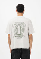 TOMMY JEANS T-shirt a manica corta grigia da uomo con stampa sul retro DM0DM22332 P08 TOMMY JEANS 