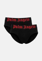 PALM ANGELS Slip (2 paia) neri da uomo con elastico logato PLA1UMBSP08BI BL PALM ANGELS 