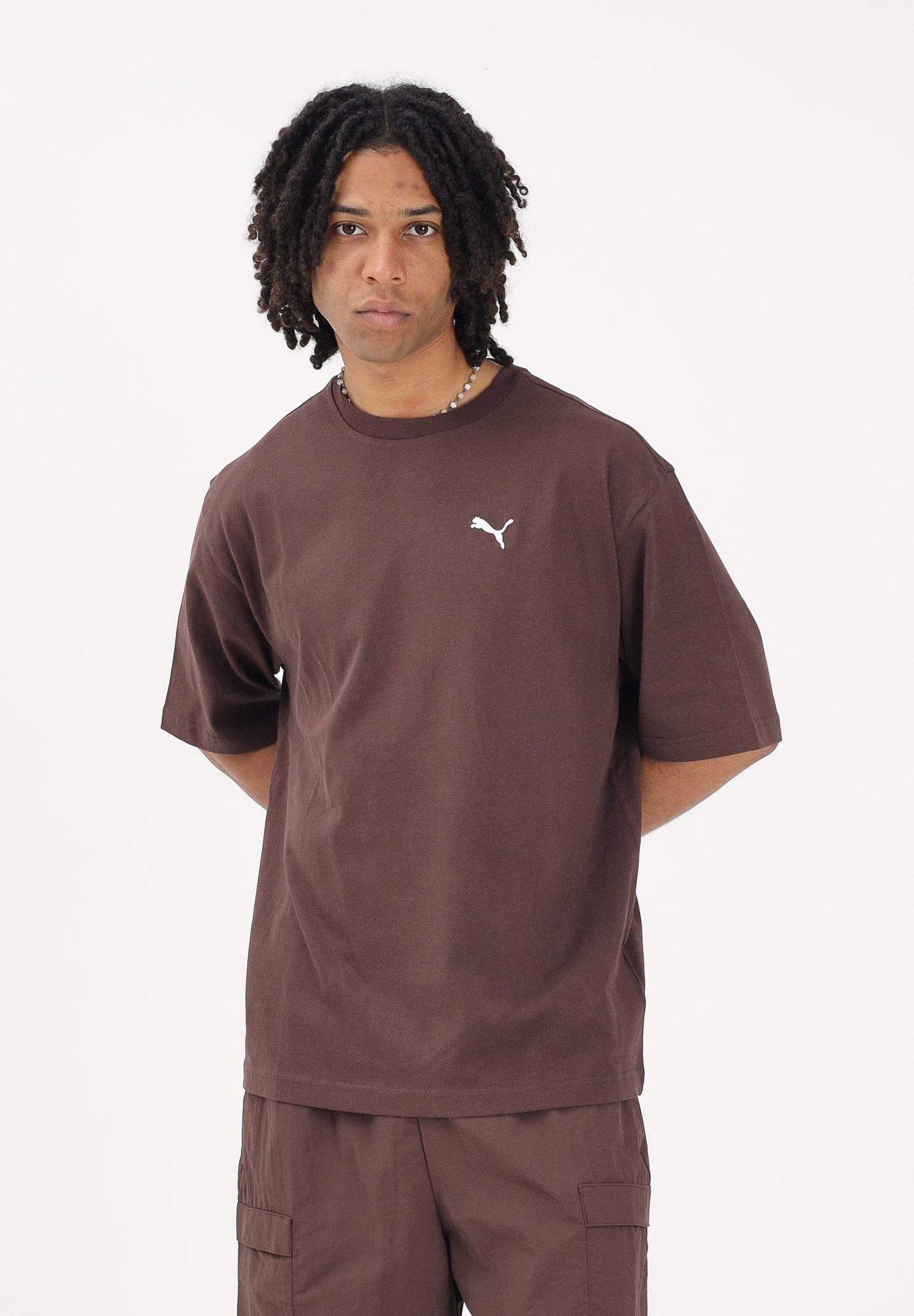 PUMA T-shirt a manica corta WARDROBE ESS marrone da uomo 629645 31 PUMA 