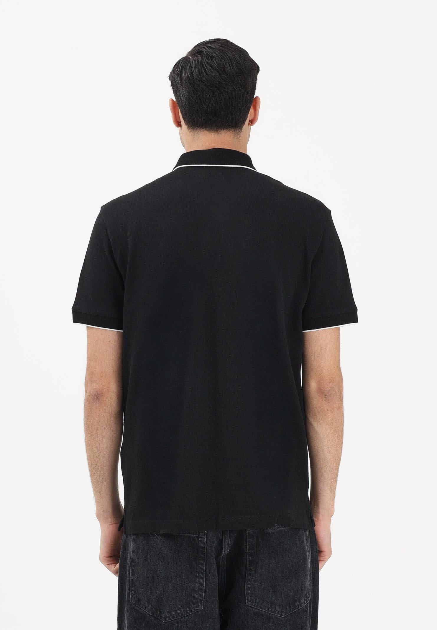 ARMANI EXCHANGE Polo a manica corta nera da uomo con dettagli a contrasto XM001285AF10366 UC001 ARMANI EXCHANGE 