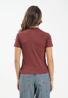 DICKIES T-shirt a manica corta Maple Valley bordeaux da donna DK0A4ZAOL161  DIckies 