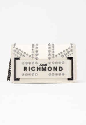 RICHMOND Borsa a tracolla panna da donna con borchie e logo RWA25235BO WH RICHMOND 