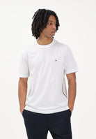 TOMMY HILFIGER T-shirt a manica corta bianca da uomo con logo MW0MW42393 YBR TOMMY HILFIGER 