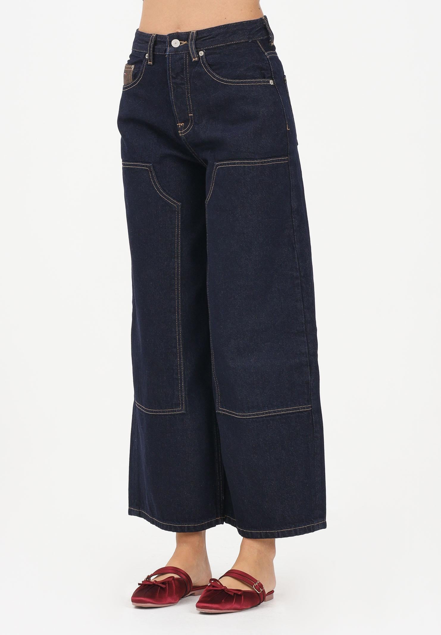 TOMMY JEANS Jeans in denim scuro da donna dal taglio wide leg DW0DW22550 1BK TOMMY JEANS 