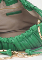 CALVIN KLEIN Borsa a spalla verde da donna in ecopelle plissettata LV04F3076G 0K6 CALVIN KLEIN 