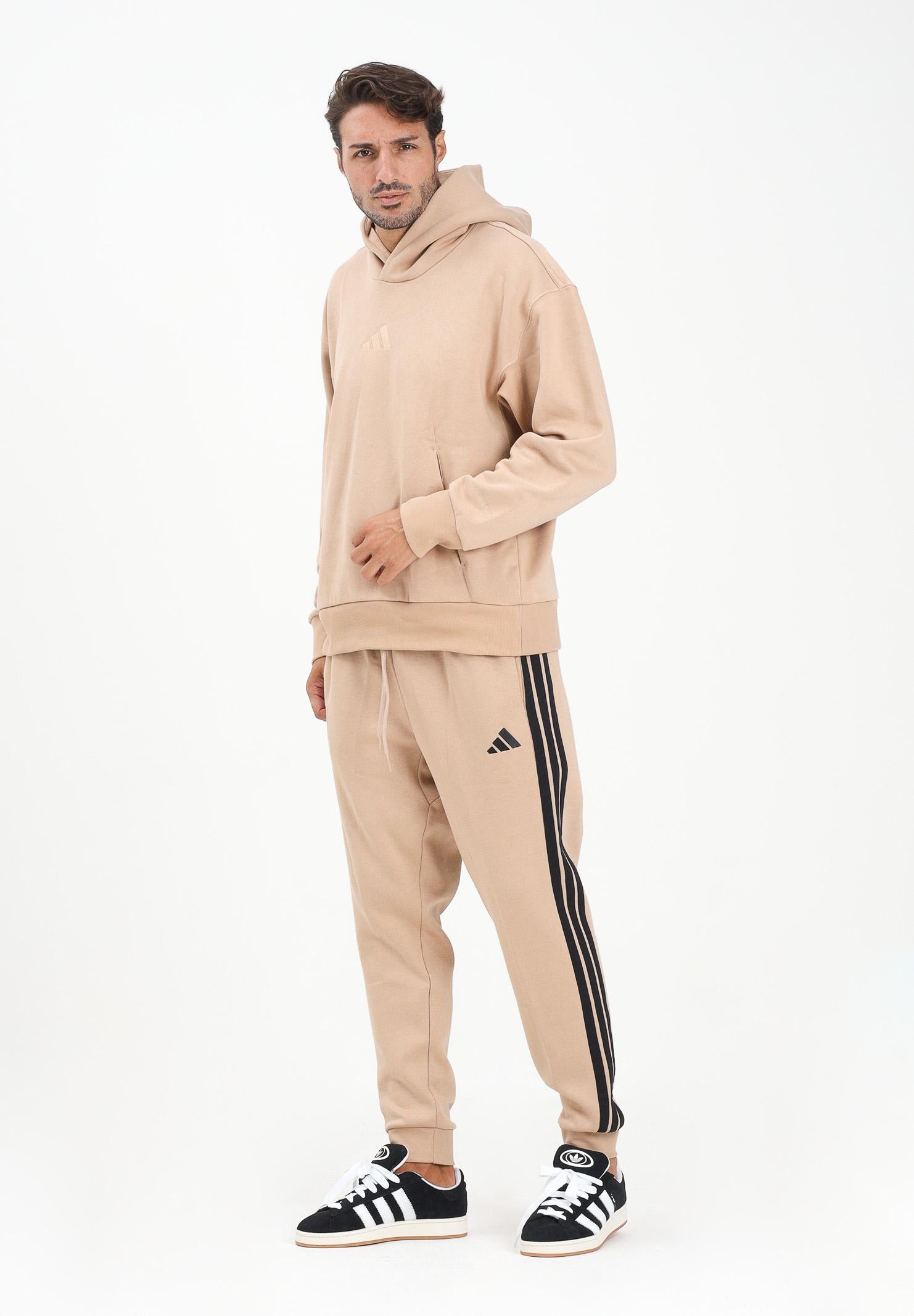 ADIDAS PERFORMANCE Pantalone sportivo Essentials 3-Stripes Fleece beige da uomo JX0712 . ADIDAS PERFORMANCE 
