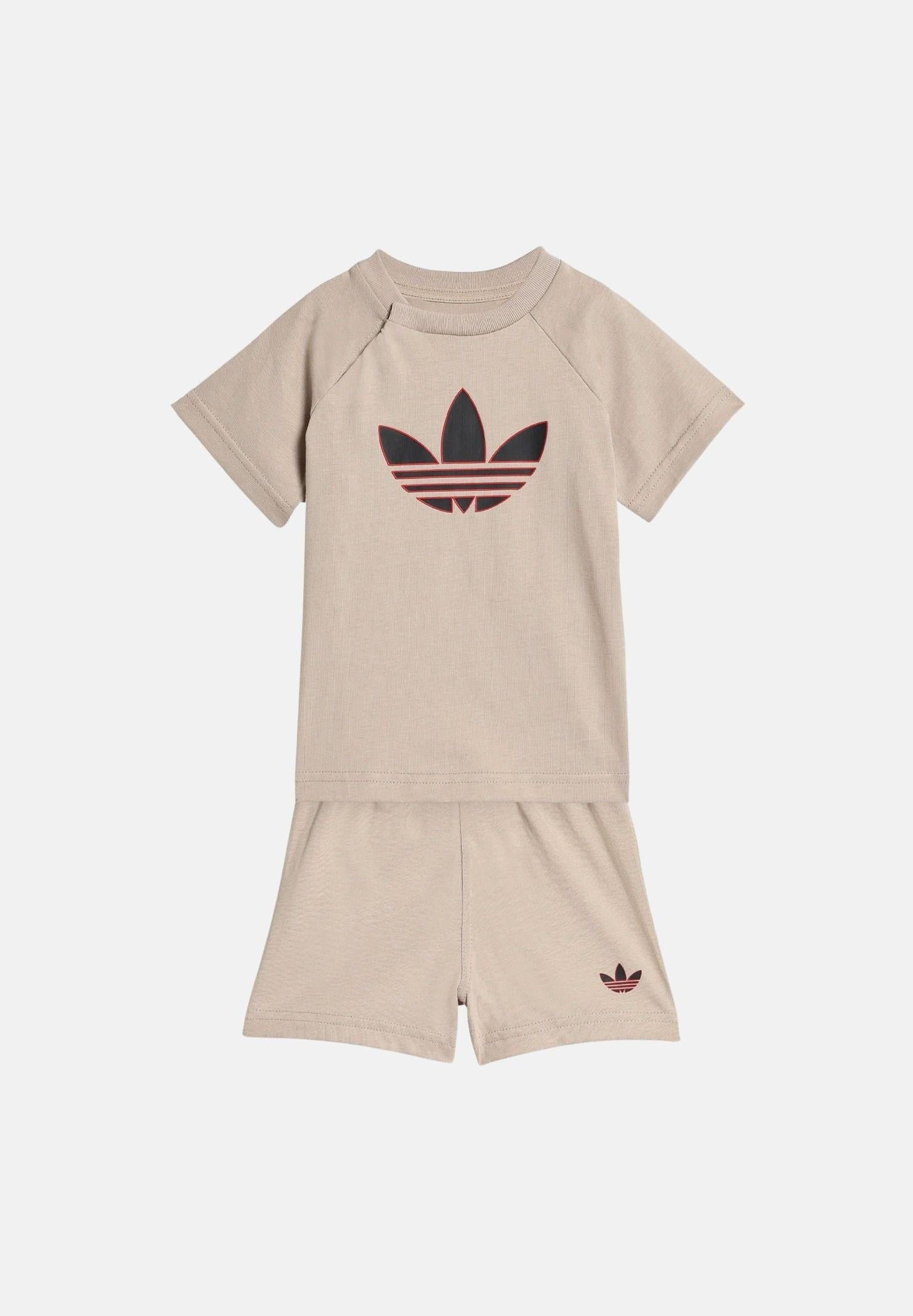 ADIDAS ORIGINALS Completino TREFOIL LOOSE beige da neonato KD1039 . ADIDAS ORIGINALS 
