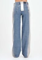ARMANI EXCHANGE Jeans a gamba larga da donna in denim lavaggio chiaro con effetto sfumato sui lati XW000056AF14486 MB001 ARMANI EXCHANGE 