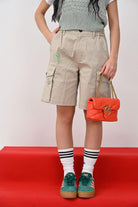 DSQUARED2 Bermuda cargo beige per donna, ragazzi e bambini DQ2773D0093 DQ717 DSQUARED2 