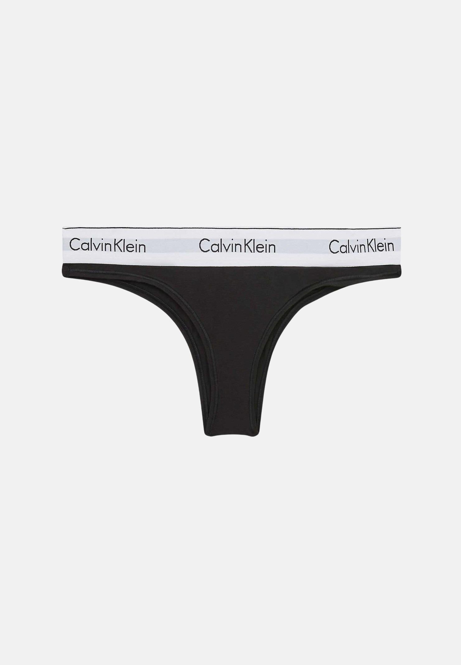 CALVIN KLEIN Slip nero da donna con elastico logato 000QF5981E UB1 CALVIN KLEIN 