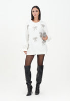 ODI ODI Felpa girocollo Nogara bianca da donna con applicazioni NOGARA734W5 D7 ODI ODI 