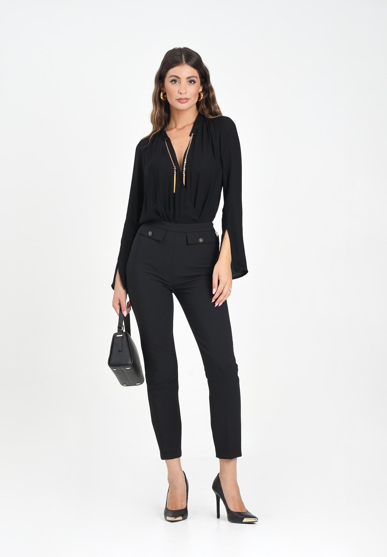 ELISABETTA FRANCHI Pantalone elegante nero da donna PA12056E2 110 ELISABETTA FRANCHI 