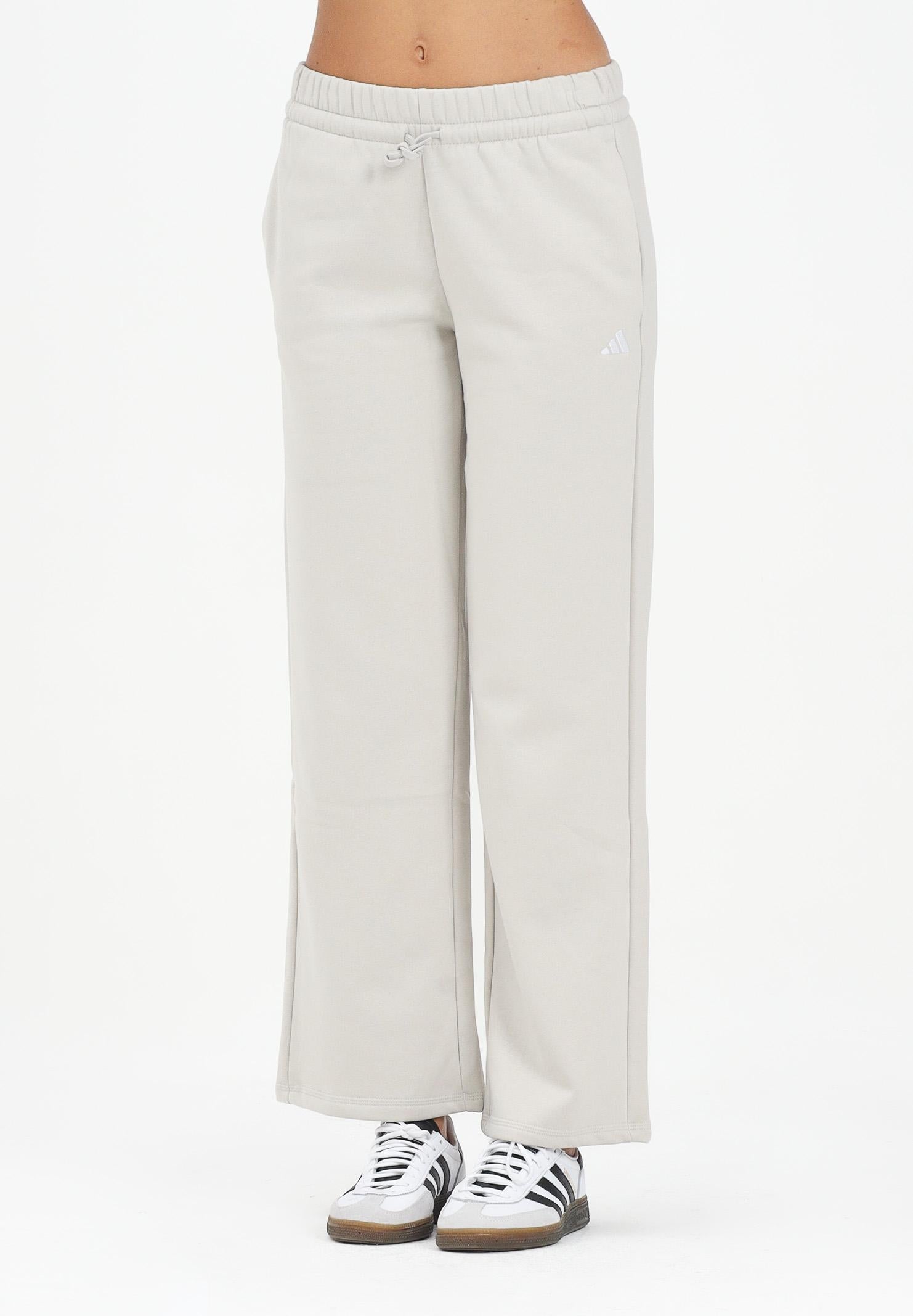 ADIDAS PERFORMANCE Pantalone sportivo Essentials Small Logo Feel Cozy beige da donna JC5922  ADIDAS PERFORMANCE 
