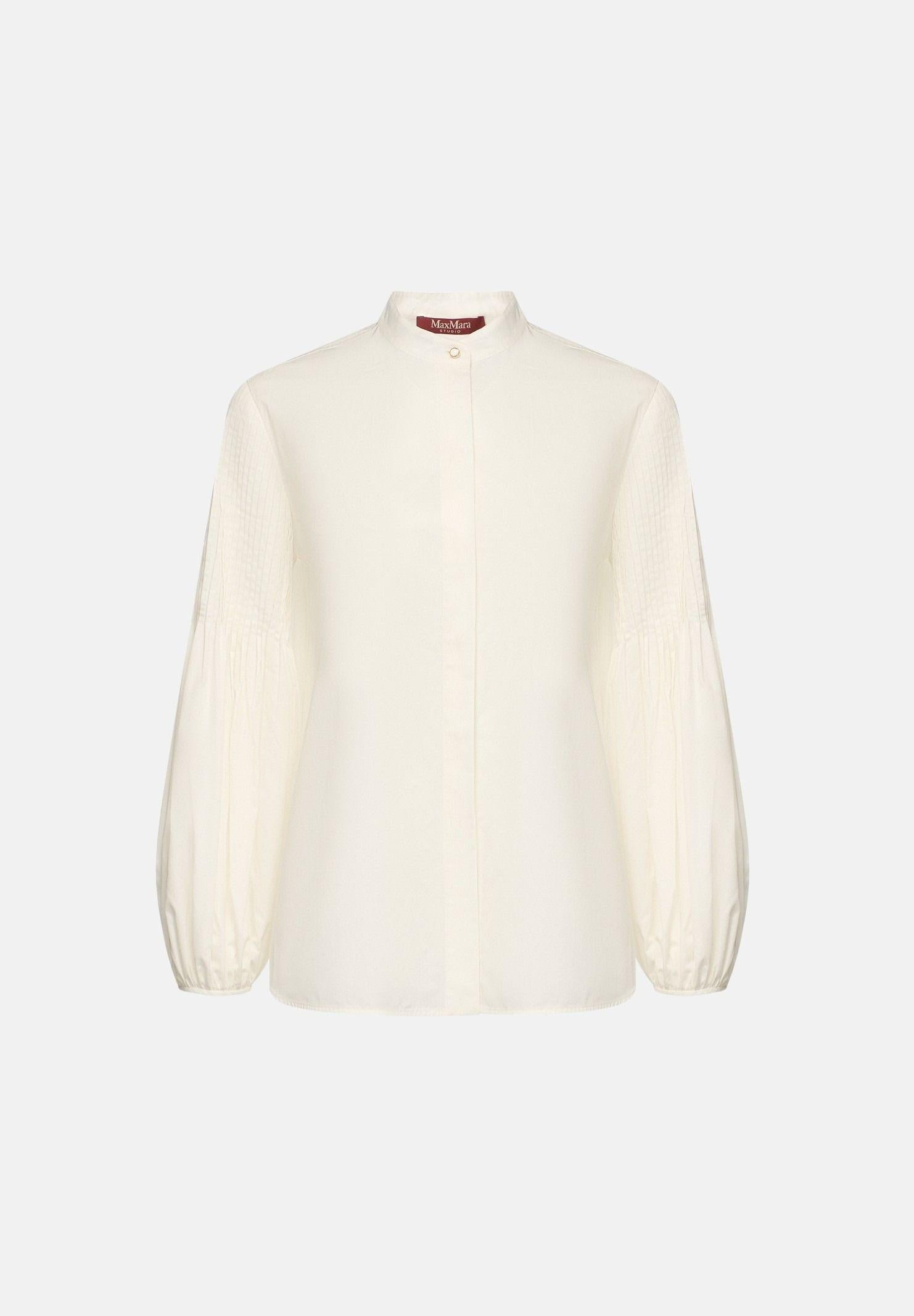 MAX MARA blusa con collo alto Seta avorio donna 2626116071600 001 MAXMARA 