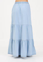 ADIDAS ORIGINALS Gonna lunga SUMMER GLOW in denim chiaro da donna KY8113 . ADIDAS ORIGINALS 
