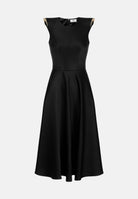 ELISABETTA FRANCHI abito midi in duchesse nero da donna. AB95462E2 110 ELISABETTA FRANCHI 