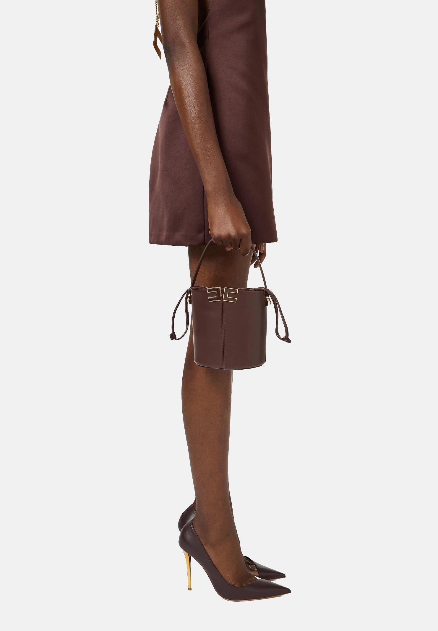 ELISABETTA FRANCHI Borsa a secchiello cacao da donna BS92A61E2 644 ELISABETTA FRANCHI 