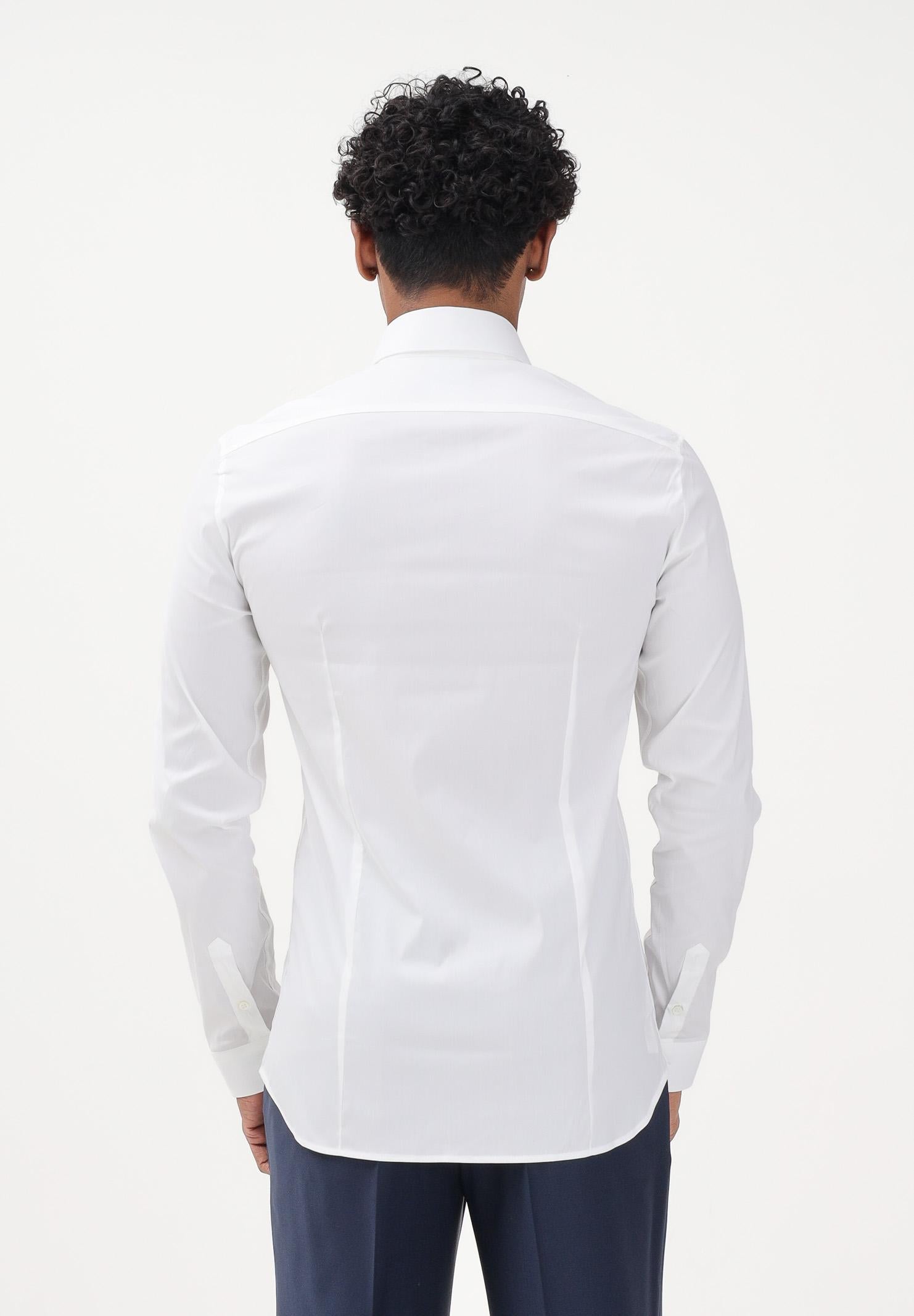 PATRIZIA PEPE Camicia a manica lunga bianca da uomo 5C0055A01 W103 PATRIZIA PEPE 