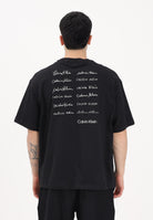CALVIN KLEIN JEANS T-shirt a manica corta nera da uomo con logo frontale e stampa sul retro LV04RE828G UB1 CALVIN KLEIN JEANS 