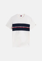 TOMMY JEANS T-shirt Global Stripe Tape Peached Jersey T-Shirt ancient white bianco, colore basico bianco DM0DM23245 YBH TOMMY JEANS 