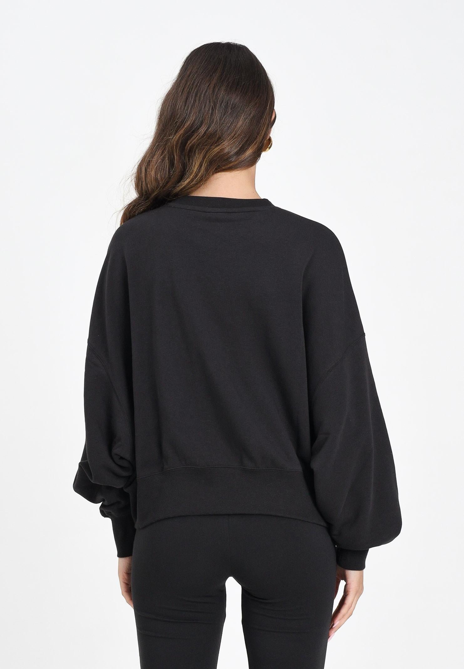 PUMA Felpa girocollo WARDROBE Essentials Oversized Crew nera da donna 629748 01 PUMA 