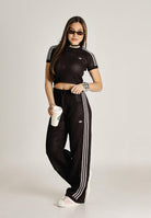 ADIDAS ORIGINALS Pantalone KNITTED CROCHET FIREBIRD marrone da donna<BR/> KE0201 . ADIDAS ORIGINALS 