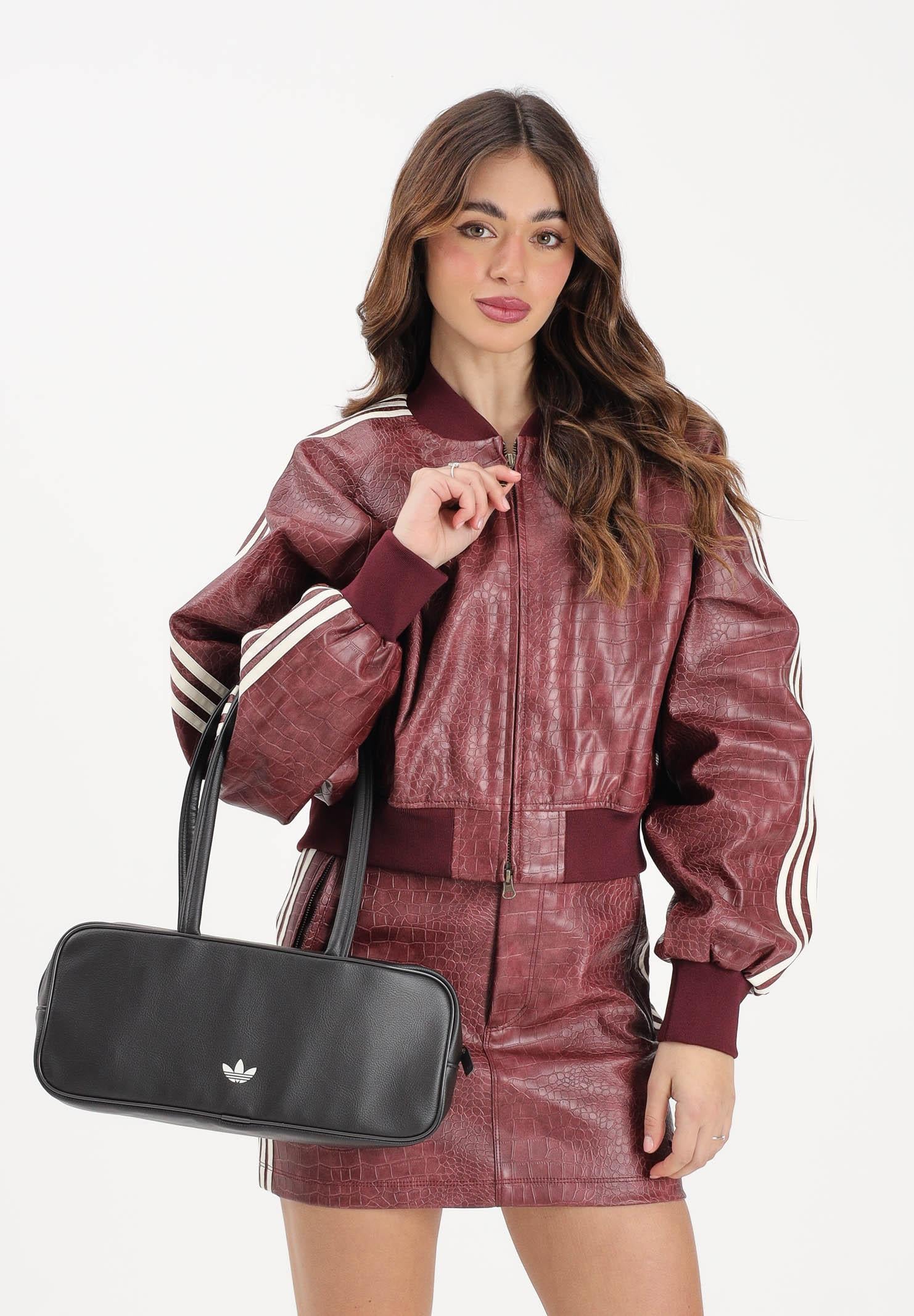 ADIDAS ORIGINALS Giubbotto Pleather bordeaux da donna KD8792 . ADIDAS ORIGINALS 