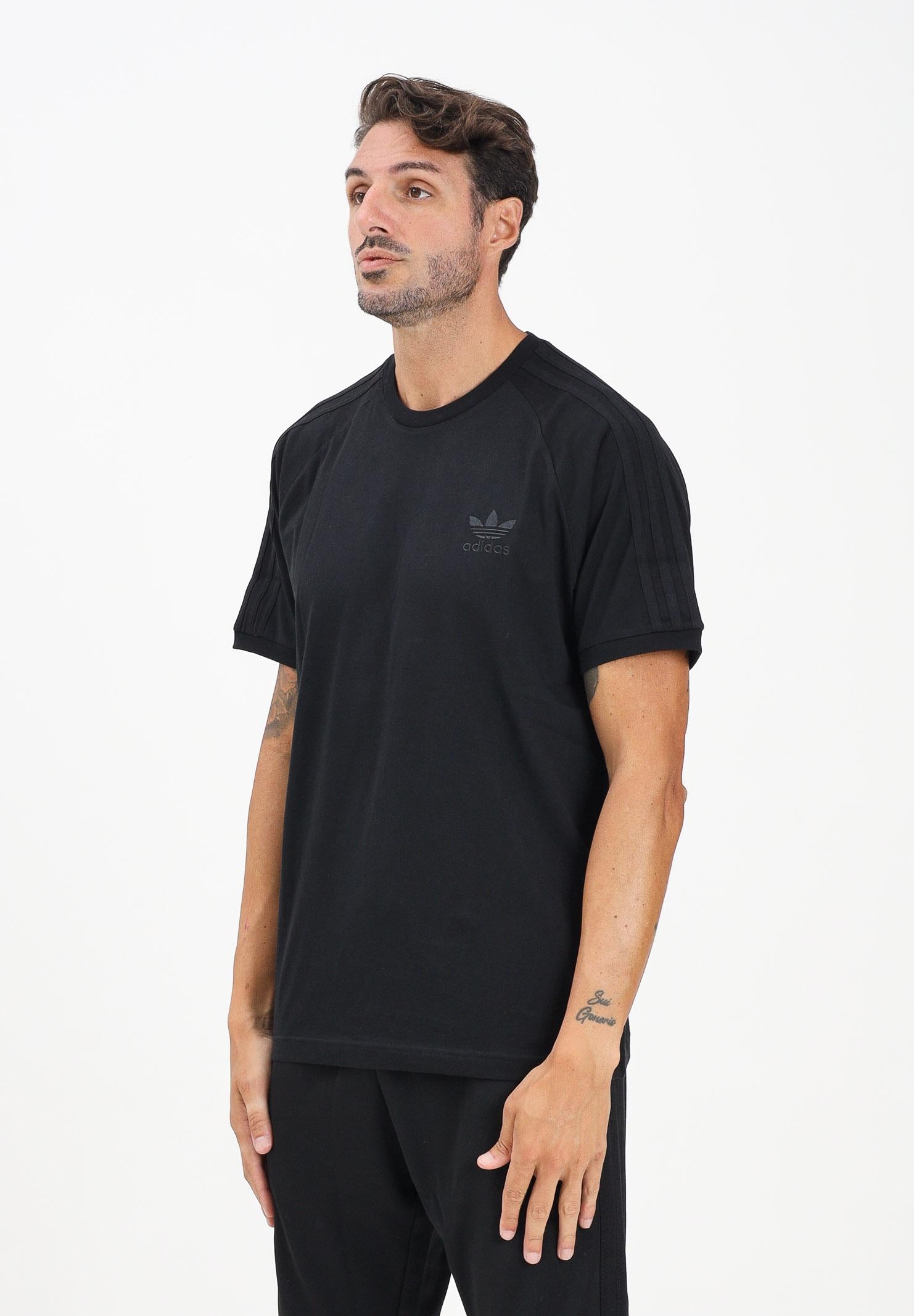 ADIDAS ORIGINALS T-shirt a manica corta Adicolor Classics 3-Stripes nera da uomo JY1372 . ADIDAS ORIGINALS 