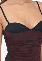 ELISABETTA FRANCHI Body bordeaux da donna con drappeggi<BR/> BO00456E2 EA4 ELISABETTA FRANCHI 