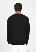 ARMANI EXCHANGE Felpa girocollo nera da uomo impreziosita da bande laterali logate XM001296AF10818 UC001 ARMANI EXCHANGE 