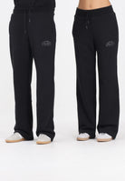 GCDS Pantalone sportivo nero per uomo e donna con stampa logo B2EW3001JD1 99 GCDS 