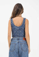 CALVIN KLEIN JEANS Top in denim da donna con monogram all-over LV047D708GYY2 . CALVIN KLEIN JEANS 