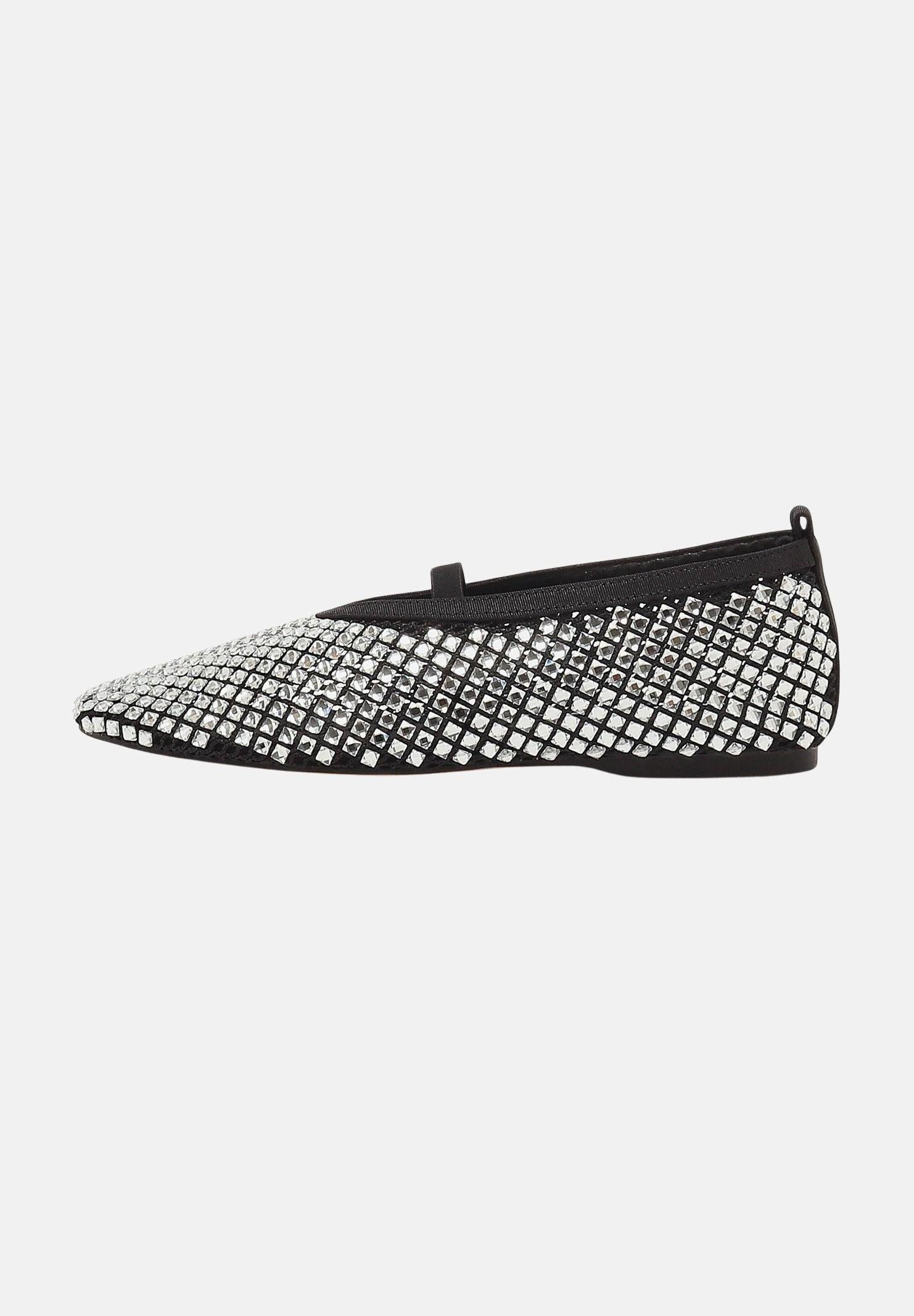 TWENTY FOURHAITCH Ballerine BOUNTY nere e argento da donna S0114NER NER TWENTY FOURHAITCH 