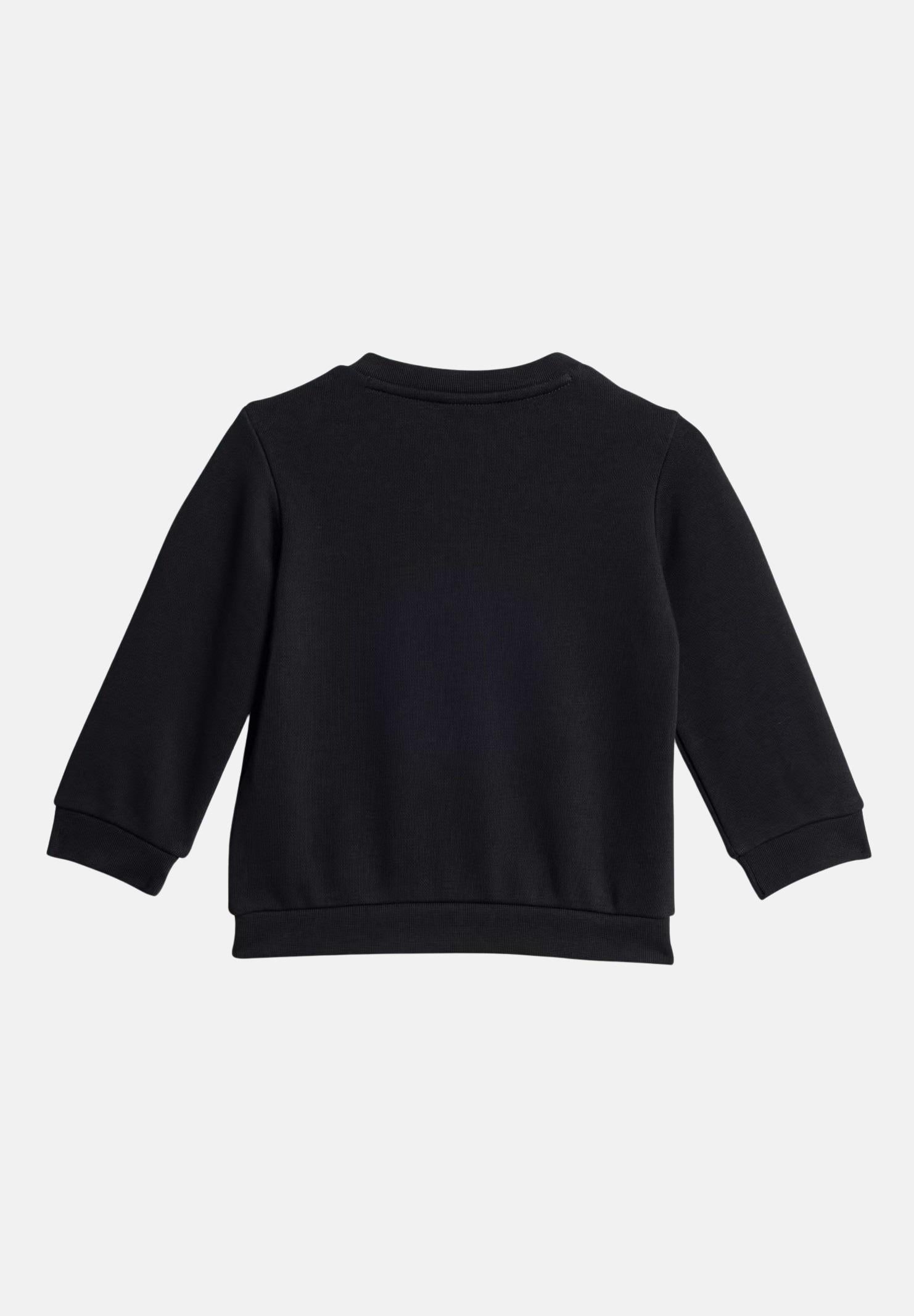 ADIDAS ORIGINALS Tuta Trefoil Crew nera da neonato JW5299 . ADIDAS ORIGINALS 