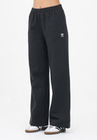 ADIDAS ORIGINALS Pantalone sportivo Essentials Wide Leg Fleece nero da donna JX5251  ADIDAS ORIGINALS 