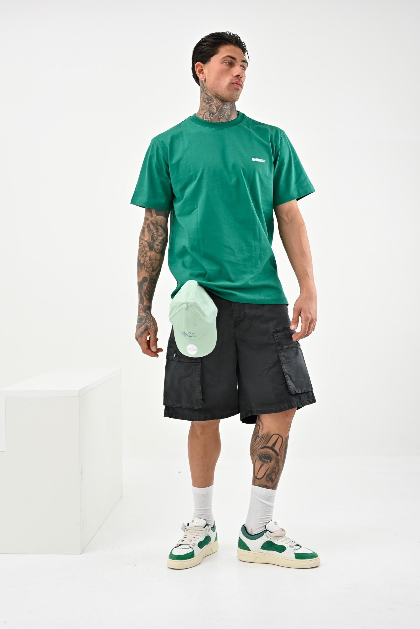 BARROW Shorts cargo in denim nero da uomo S5BWUABE035 110 BARROW 